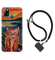 INFINIX Smart 4 5 6 Zero 8 S5 Pro Kılıf Boyun Askılı Silikon Tablo Cat 1788