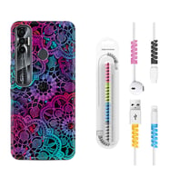 Tecno Spark 6 6 Go 8C 8 Pro 7 7 Pro Kılıf Kablo Koruma Spiral Silikon Colurful Mandala 1667