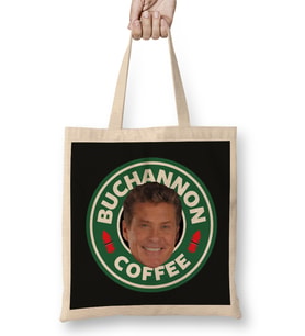 Baywatch Buchannon Coffee David Hasselhoff Logo Bez Çanta Uzun Saplı