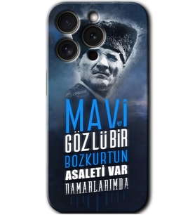 İphone 15 Pro Kılıf HD Desen Baskılı Kılıf - Bozkurt Atatürk