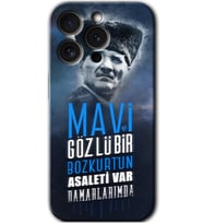 İphone 15 Pro Kılıf HD Desen Baskılı Kılıf - Bozkurt Atatürk