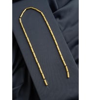 Hematit Doğal Taş Parlak Altın Sarı Silindir Kesim 4x13mm Dizi [AA]