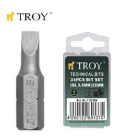 TROY 22207 Bits Uç Seti (Düz 5,0x25mm, 24 Adet) (Karışık)