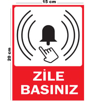 Metal Zile Basınız 15cm x 20cm Uyarı Levhası Yönlendirme Tabelası
