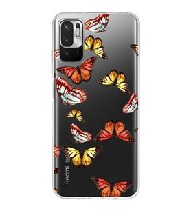 PrintiFy Xiaomi Redmi 10 5G ile Uyumlu 1mm Slim Fit Water Color 2 Baskılı Şeffaf  Kılıf