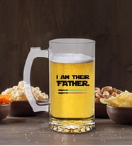 BK Gift Kişiye Özel İsimli Babalar Günü Tasarımlı Cam Bira Bardağı 50cl-13 , Babaya Hediye , Babalar Günü Hediyesi