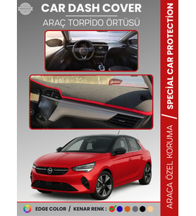 OPEL CORSA F (2019+) Torpido Örtüsü Ön Göğüs Koruma Torpido Koruma Birebir Uyum Kaymaz Özel Kesim