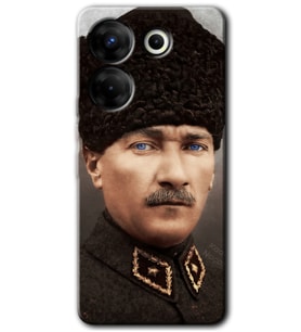 Tecno Camon 20 Pro 5G Kılıf HD Desen Baskılı Kılıf - Başkomutan Atatürk