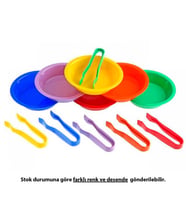 Montessori Eğitici Kase Ve Cımbız Aktarma Seti 6'lı