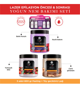 Tırnak el ayak bakım peeling 800 g x 3 adet toplam 2.400 g.