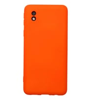 Newface Samsung Galaxy A01 Core Kılıf Nano içi Kadife Silikon - Turuncu