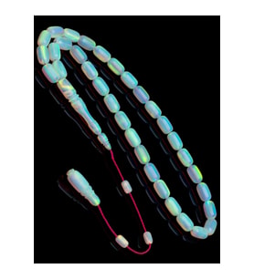 Sertifikalı Sistem Püskül 6x10.5mm Sedefli Opal Tesbih 13Gr Kapsül Kesim (Çok Renkli)