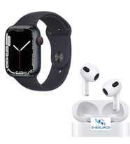 Egalaksi Watch 7 Series Smart Watch ve 3.Nesil Inpods Bluetooth Kulaklık (Siyah)
