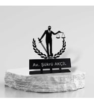 Avukat Masa İsimliği - Avukat Metal İsimlik -  Kişiye Özel Masa İsimliği