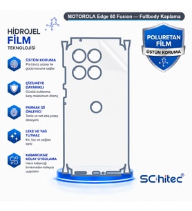 SChitec MOTOROLA Edge 60 Fusion Uyumlu Fullbody Arka Kaplama Hidrojel Koruyucu Film