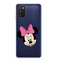 Samsung Galaxy A03s  Kapak Minnie Mouse Tasarımlı Şeffaf Silikon Kılıf