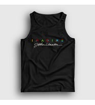 Presmono Unisex Siyah Sign Beatles John Lennon Atlet 35265tt