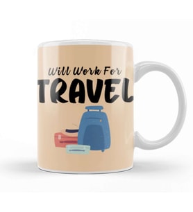 funny Travel gift design lover Trippin Wanderlust Journey Adventurer Vacation Kupa Bardak Porselen