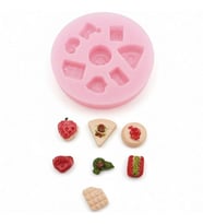 Mini Food Sikuce Moold Set 8 Parça Silikon Kalıp 2x2x0.5 Cm