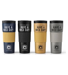 600 Ml Have A Nice Day" 600 Ml Çift Katmanlı Paslanmaz Çelik Termos Mug Alk4624