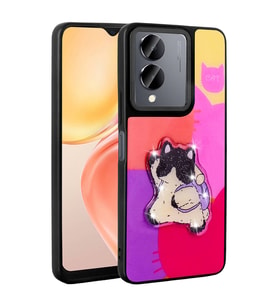 Vivo Y36 5G Uyumlu Kılıf Parlayan Kabartmalı İkonik Figürlü Zore Amas Silikon Kapak