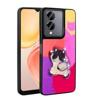 Vivo Y36 5G Uyumlu Kılıf Parlayan Kabartmalı İkonik Figürlü Zore Amas Silikon Kapak