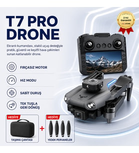T7 Pro Drone HD Çift Kameralı Katlanabilir Drone