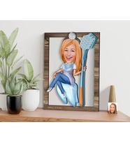 BK Gift Kişiye Özel Kadın Diş Hekimi Karikatürlü 3D Ahşap Tablo, Sevgiliye Hediye, Arkadaşa Hediye, Yıl Dönümü Hediyesi, Doğum Günü Hediyesi-2