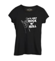 It's Rock N Roll Siyah Kadın Tshirt