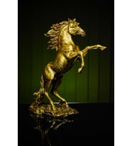 Narçiçeği Takı ve Hediyelik Eşya Özel Tasarım Şahlanan Yılkı At Gold Altın / Bronz Heykel Biblo (Altın)