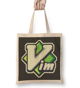 Vim PixelArt 01 Bez Çanta Uzun Saplı