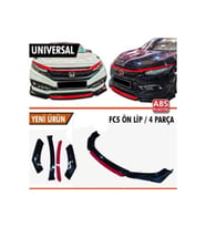 Universal Flaplı 4 Parça Lip Piano Black Kırmızı Dilli