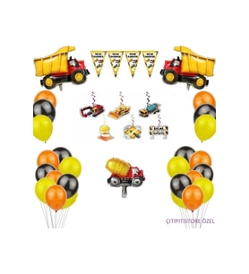 Inşaat Temalı Folyo Balonlu Balon Set