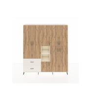 Hyperion Dolap 12 Raflı 2 Çekmeceli Tek Askılı 220x44x243 Aytaşı-Çam/Aytaşı