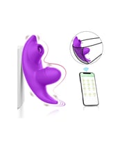 Akıllı Telefon Uyumlu Manyetik Şarjlı Çift Motorlu Vibratör Mor – G Noktası ve Klitoris Uyarıcı
