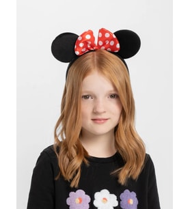 Kırmızı Fiyonklu Minnie Mouse Taç Tacı Kafa Bandı