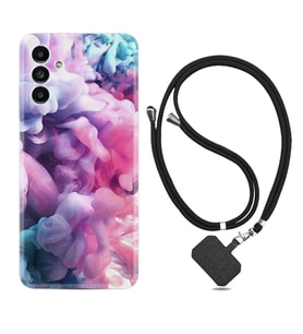 Samsung A23 A31 A32 A50 A51 A52 A53 A70 Kılıf Boyun Askılı Silikon Pink Cloud 1305