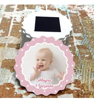 Magnet Hediyelik - Kız Bebek / Kız Çocuk Pembe Tasarım Doğum Günü Resimli Magnet