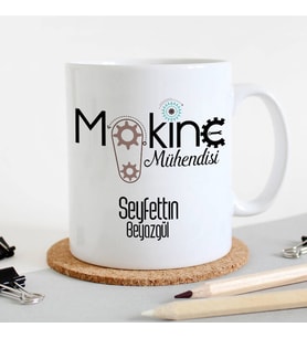 Makine Mühendisine Hediye Kupa Bardak