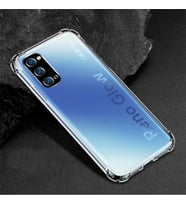 Oppo Reno 4 Kılıf Şeffaf Köşe Korumalı ABS Airbag Absorbing Case Silikon (Renksiz)