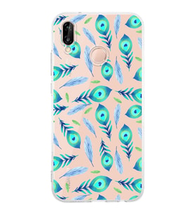 PrintiFy Huawei P20 Lite ile Uyumlu Nazar Boncuğu 3 Baskılı Kamera Korumalı Şeffaf Silikon Kılıf