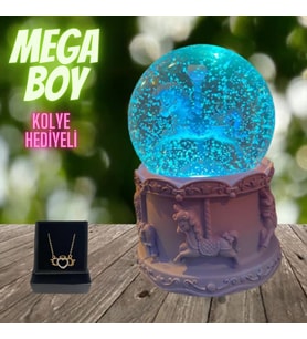 Mega Boy Püskürtmeli Atlı Karınca Kar Küresi Müzik Kutusu