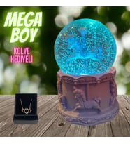 Mega Boy Püskürtmeli Atlı Karınca Kar Küresi Müzik Kutusu