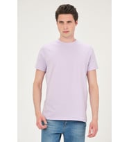 Erkek Yıkamalı Basic T-shirt Tişört %100 Pamuk Tişört