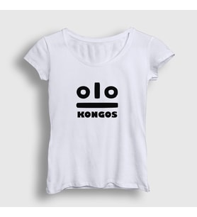 Presmono Kadın Beyaz Logo Kongos T-Shirt 431659tt (Beyaz)