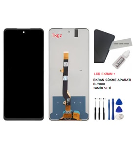 Tkgz - İnfinix NOTE 30 Uyumlu Lcd Ekran Dokunmatik Servis + B-7000 + TAMİR SETİ
