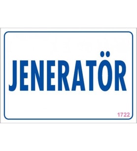 Pvc Levha quot;Jeneratörquot; 17,5*25 cm