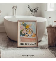 The Tub Club Sanatı, Eklektik Banyo Duvar Dekoru, Kaplan Duvar Sanatı