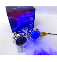 Femex Bi-Xenon Mavi Renk Bal Petek Desenli Far İçi Mercek 2,5 Inc Far Merceği Led Xenon Uyumlu