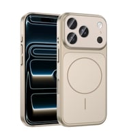 iPhone 17 Pro Max Kılıf M-Safe Şarj Özellikli Kamera Korumalı Formen Kılıf (Gold)